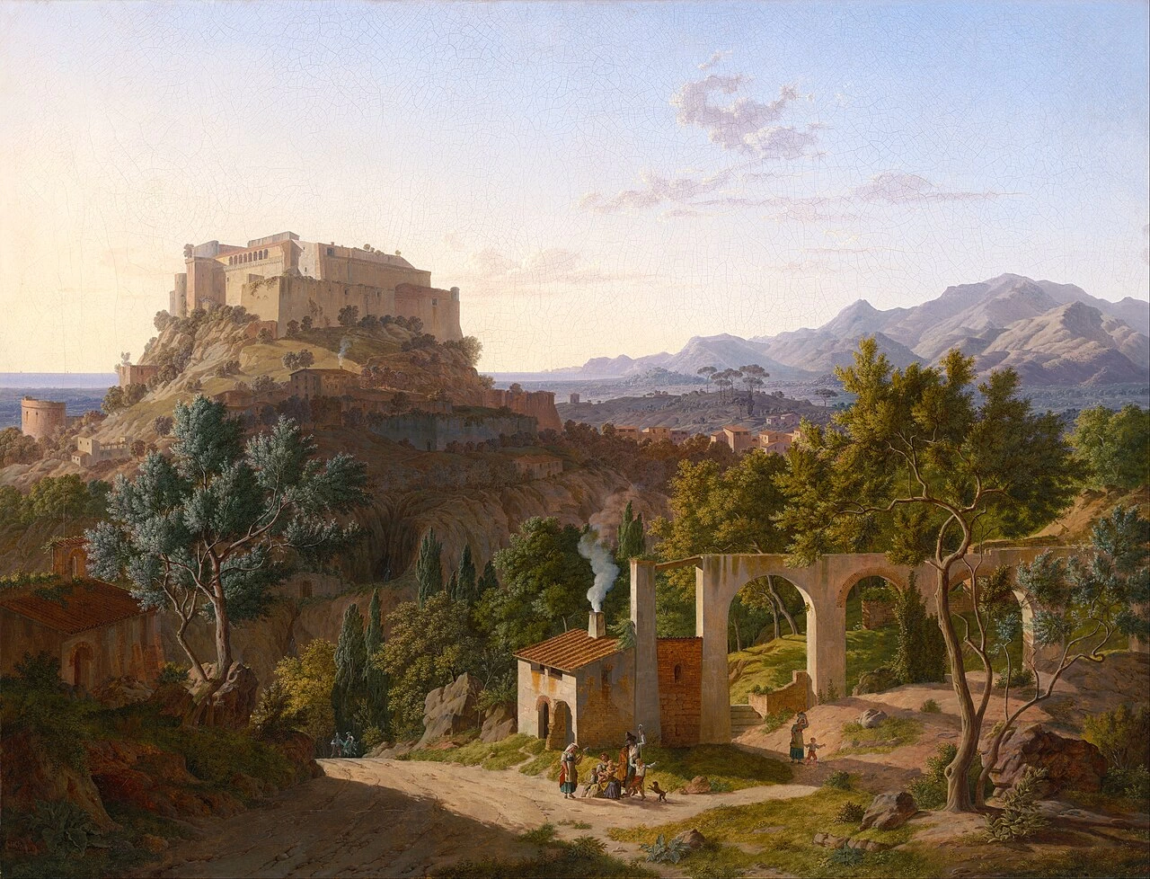 Paesaggio con il castello di Massa Carrara - Getty Center, Los Angeles